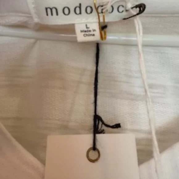 Mocodoc White Long Sleeve Tee - Picture 4 of 5